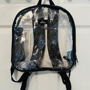 Clear Backpack with Black Straps